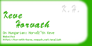 keve horvath business card